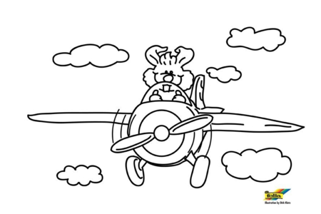 Coloriage Avion 16 – 10doigts.fr
